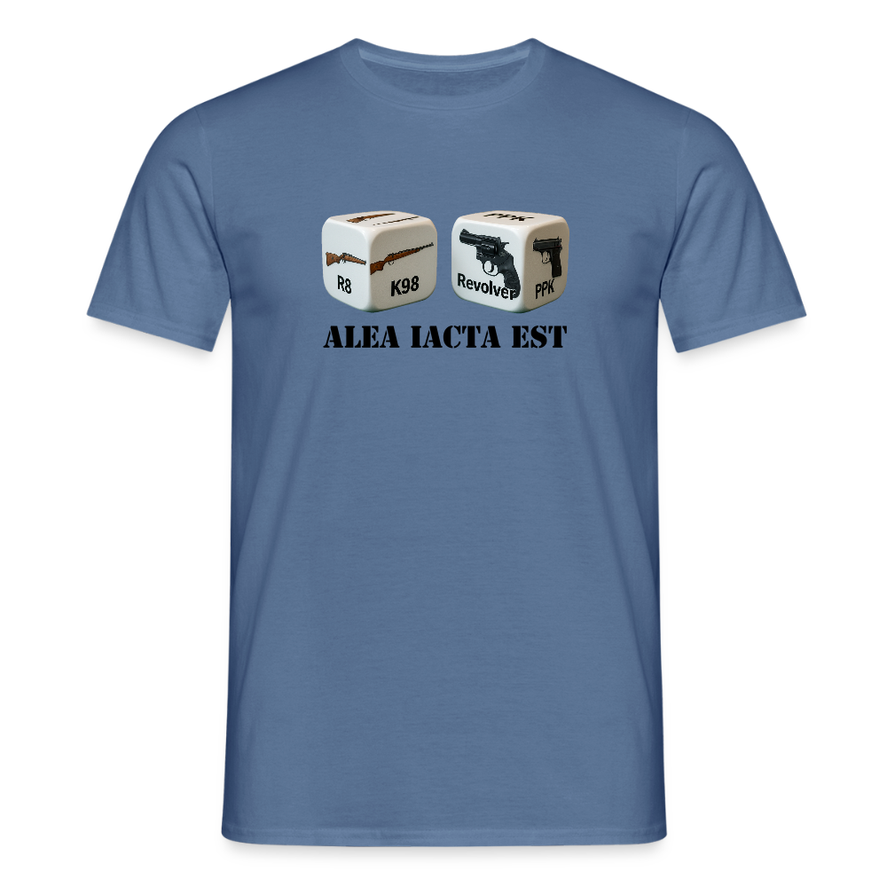 Fun Shirt - Alea iacta est - Taubenblau
