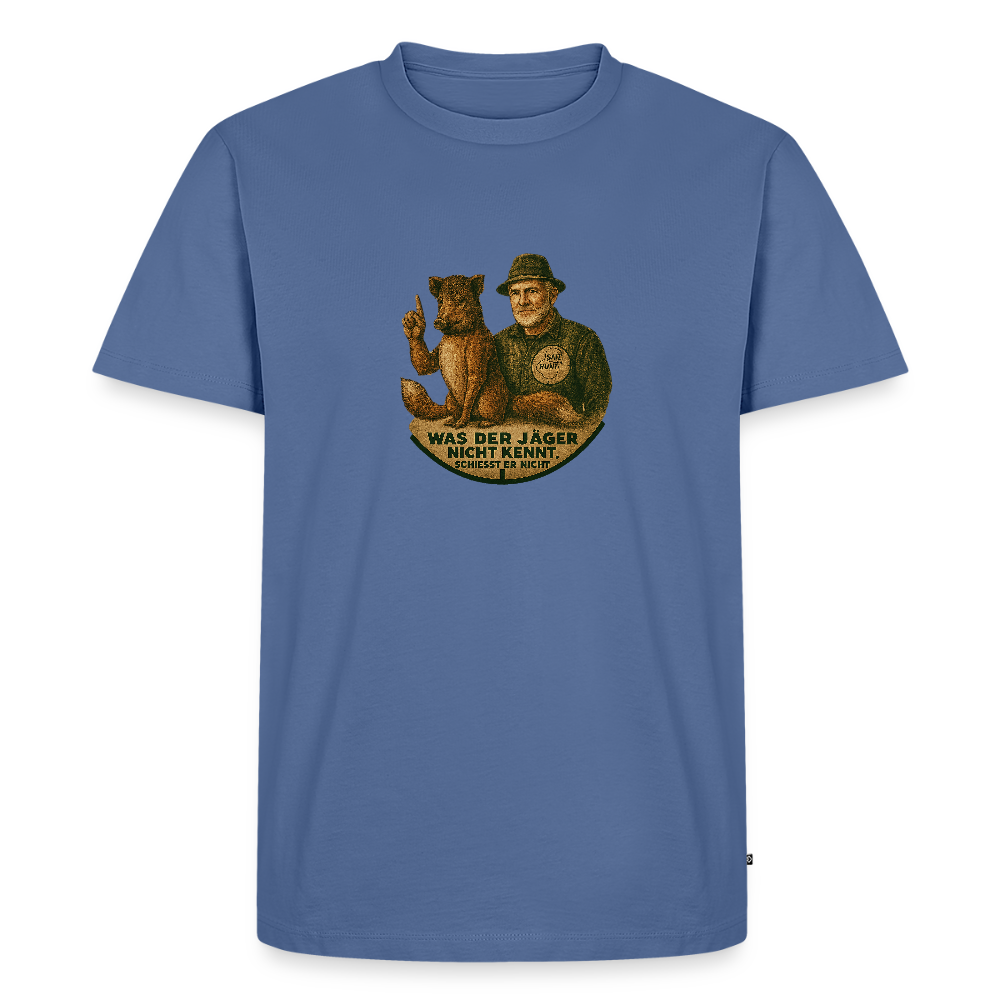 Fun Shirt - Was er nicht kennt - Taubenblau
