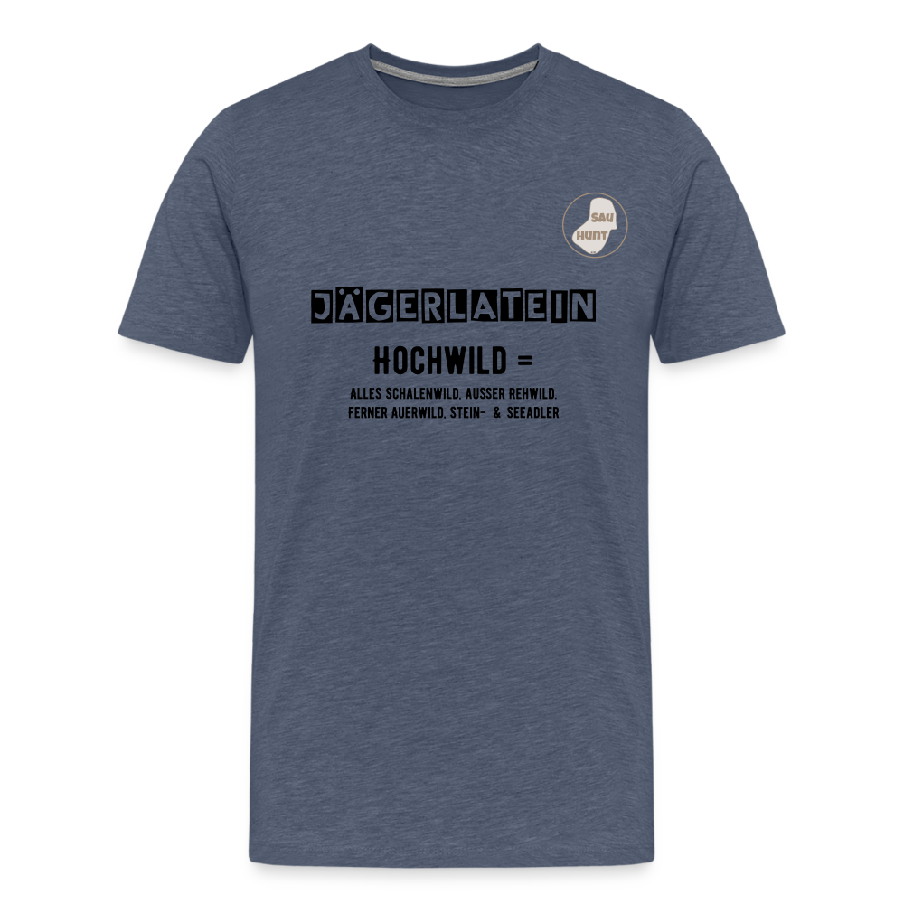 Jagdshirt - Hochwild - Blau meliert