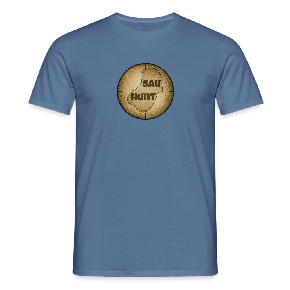 Promo Shirt - SauHunt - Taubenblau