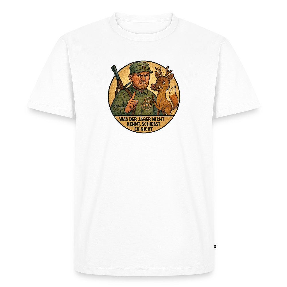 Fun Shirt - Was der Jäger nicht kennt - Weiß