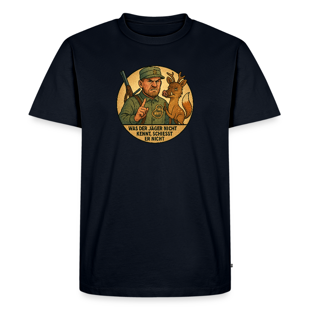 Fun Shirt - Was der Jäger nicht kennt - Navy