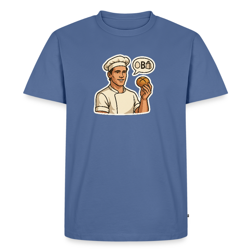 Fun Shirt - Ei B Tasche - Taubenblau