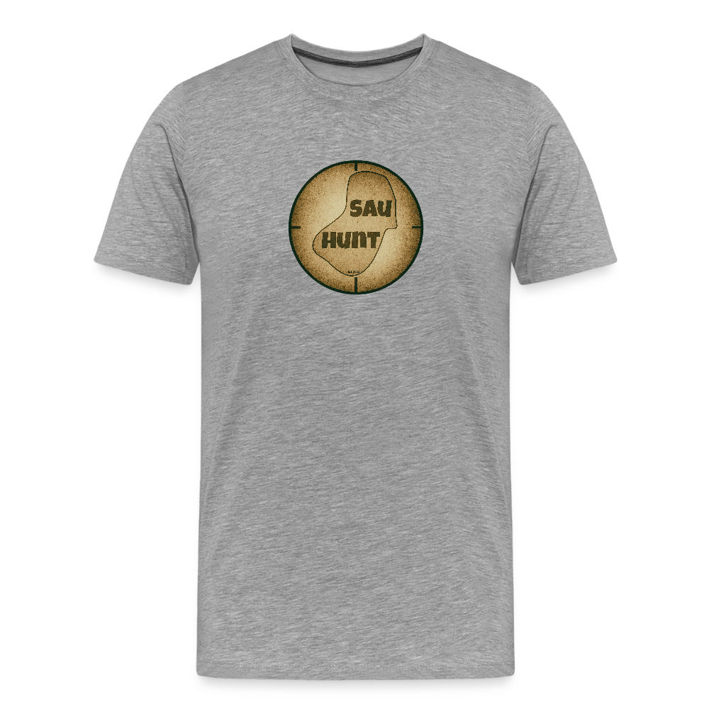 Promo Shirt - SauHunt - Grau meliert