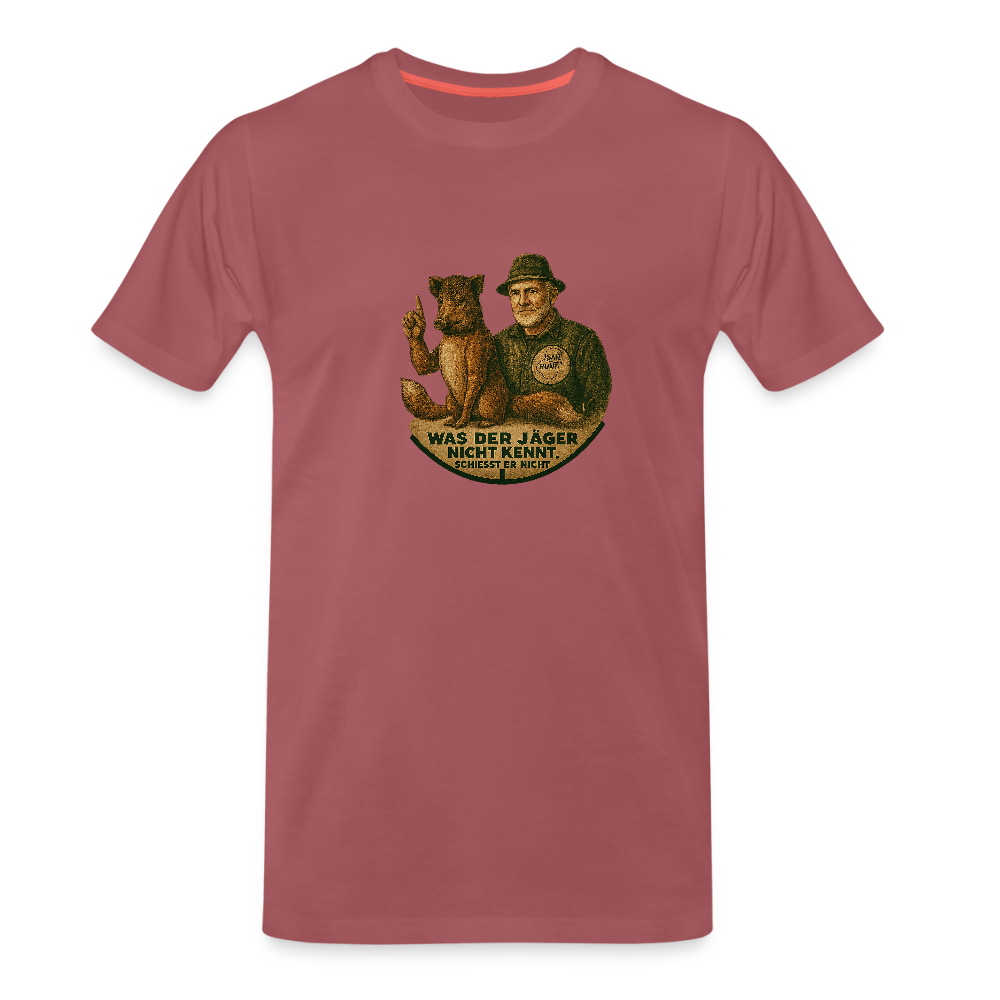 Fun Shirt - Was er nicht kennt - washed Burgundy