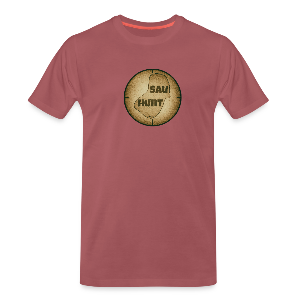 Promo Shirt - SauHunt - washed Burgundy