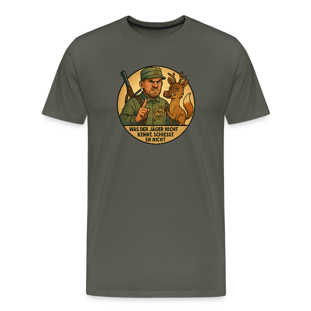 Fun Shirt - Was der Jäger nicht kennt - Asphalt