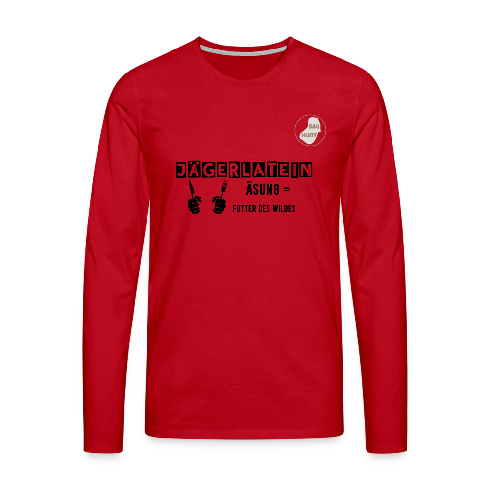 Jagdlangarmshirt - Äsung - Rot