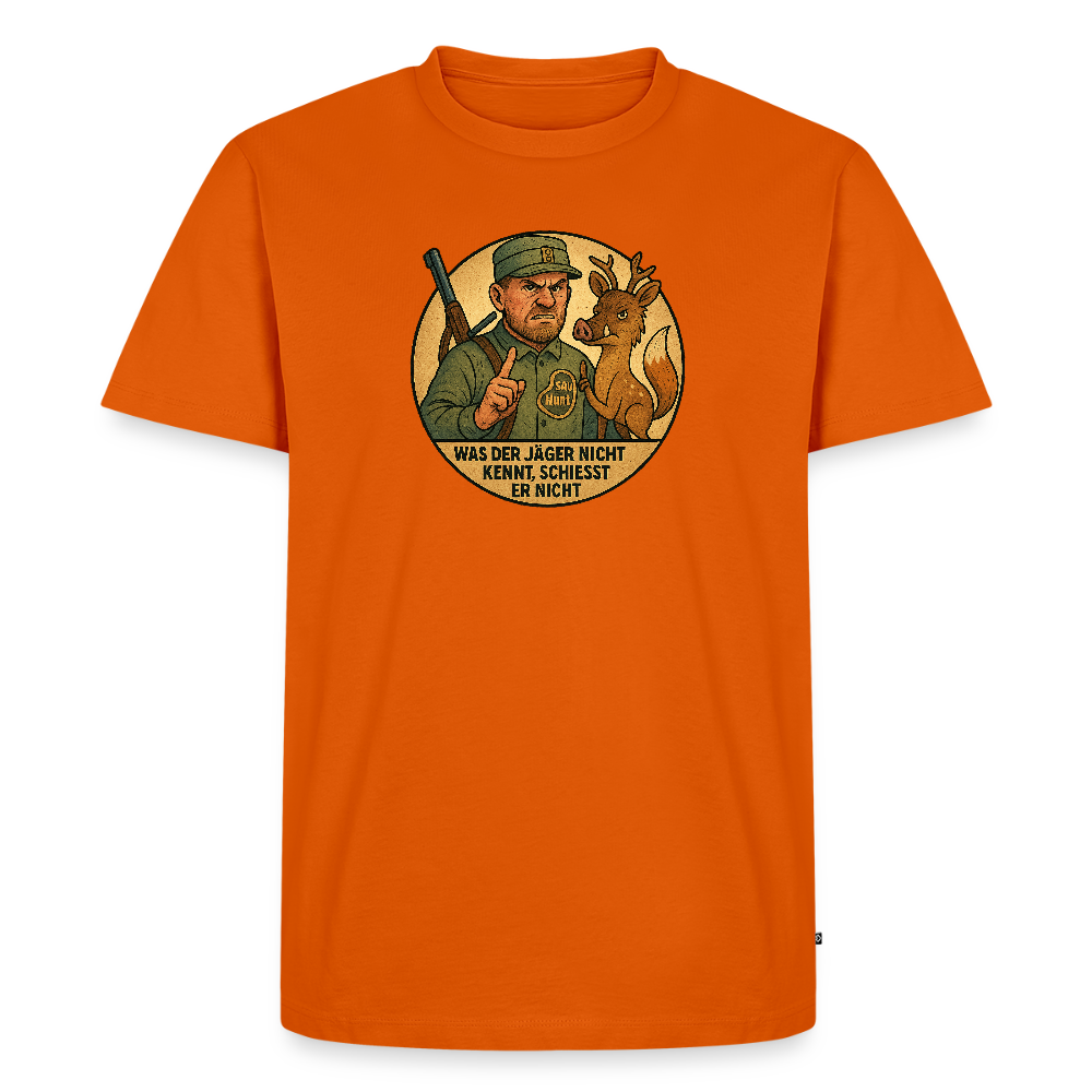 Fun Shirt - Was der Jäger nicht kennt - Orange