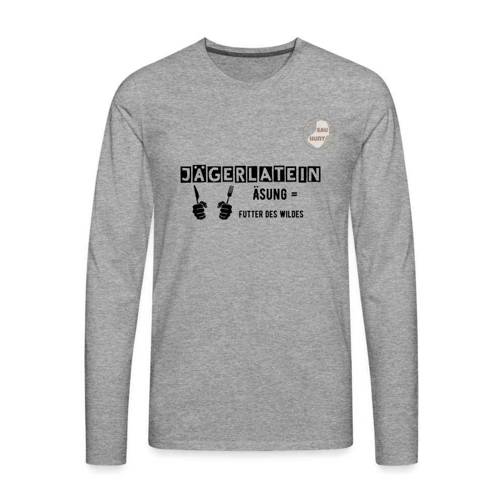 Jagdlangarmshirt - Äsung - Grau meliert