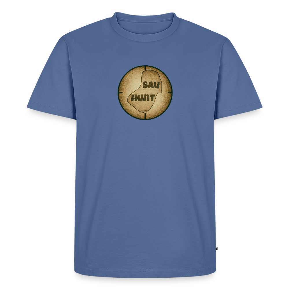 Promo Shirt - SauHunt - Taubenblau
