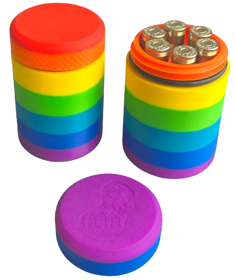 Patronenetui für 6+1 Patronen in 4 Farben