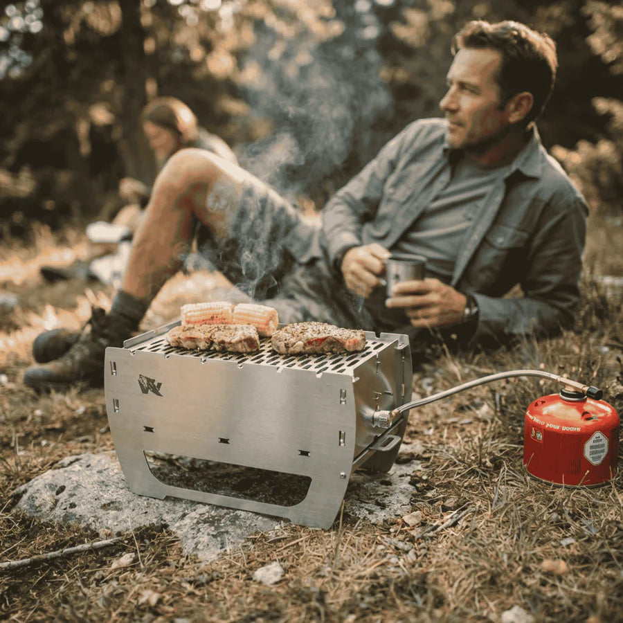 Odenwolf - Faltbarer Gasgrill aus Edelstahl
