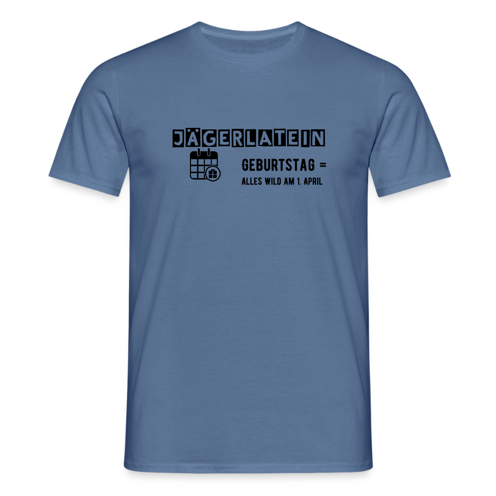 Jagdshirt - Geburtstag - Taubenblau 