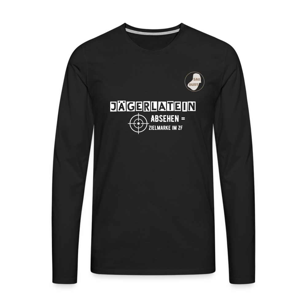 Jagdlangarmshirt - Absehen - Schwarz