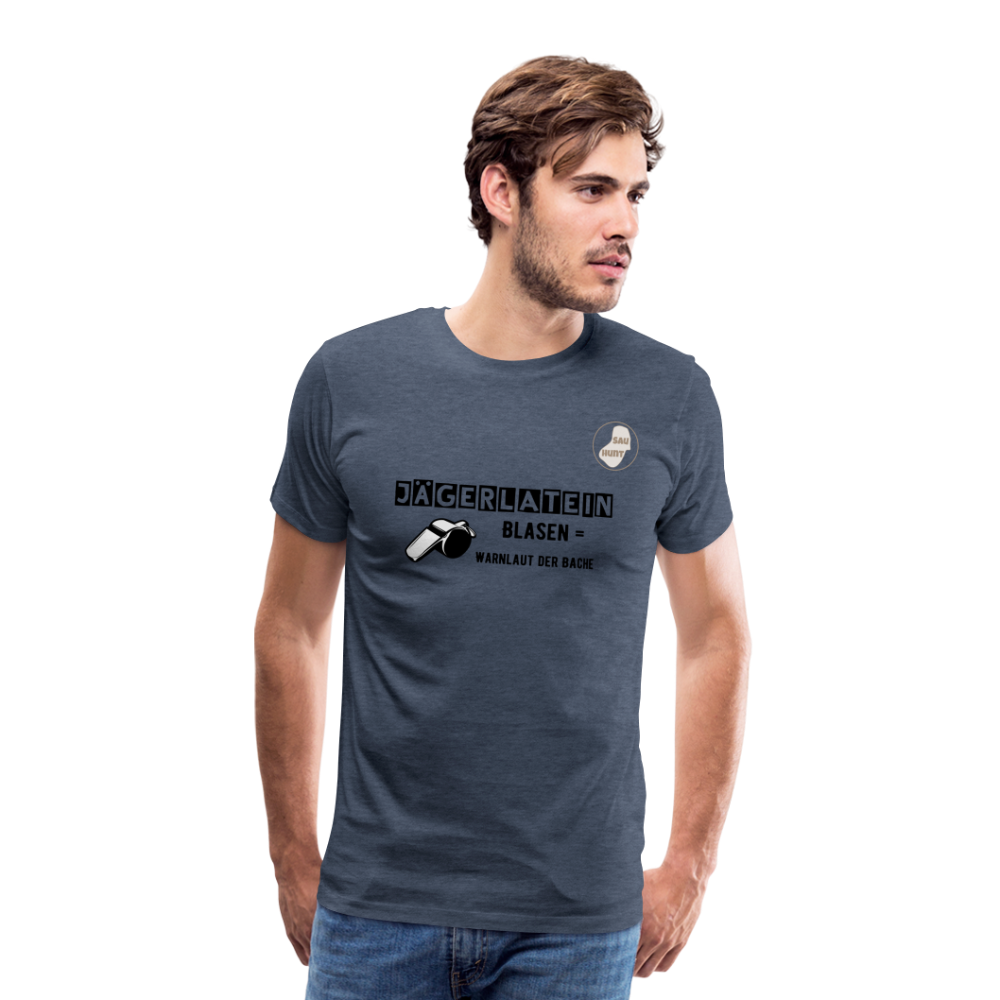 Jagdshirt - Blasen - Blau meliert