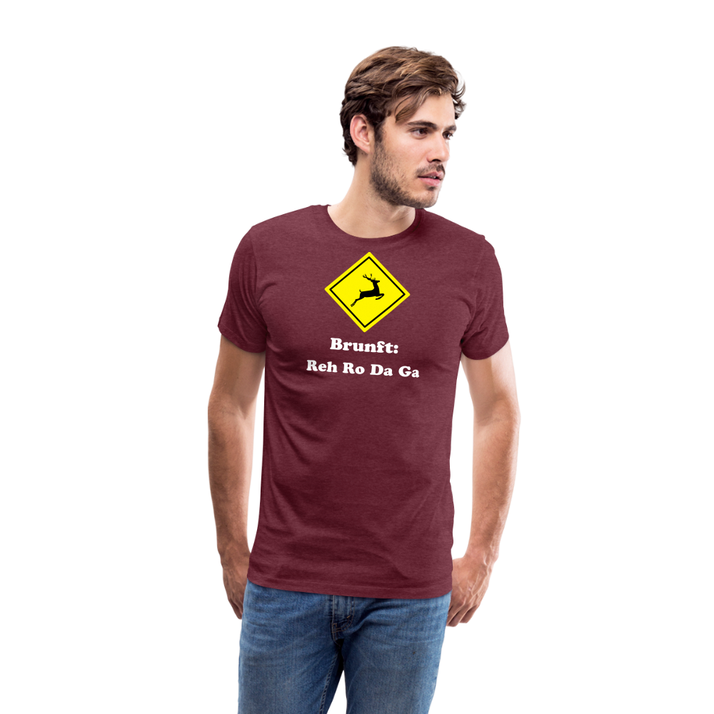 Jagdshirt - Brunftzeiten - Bordeauxrot meliert