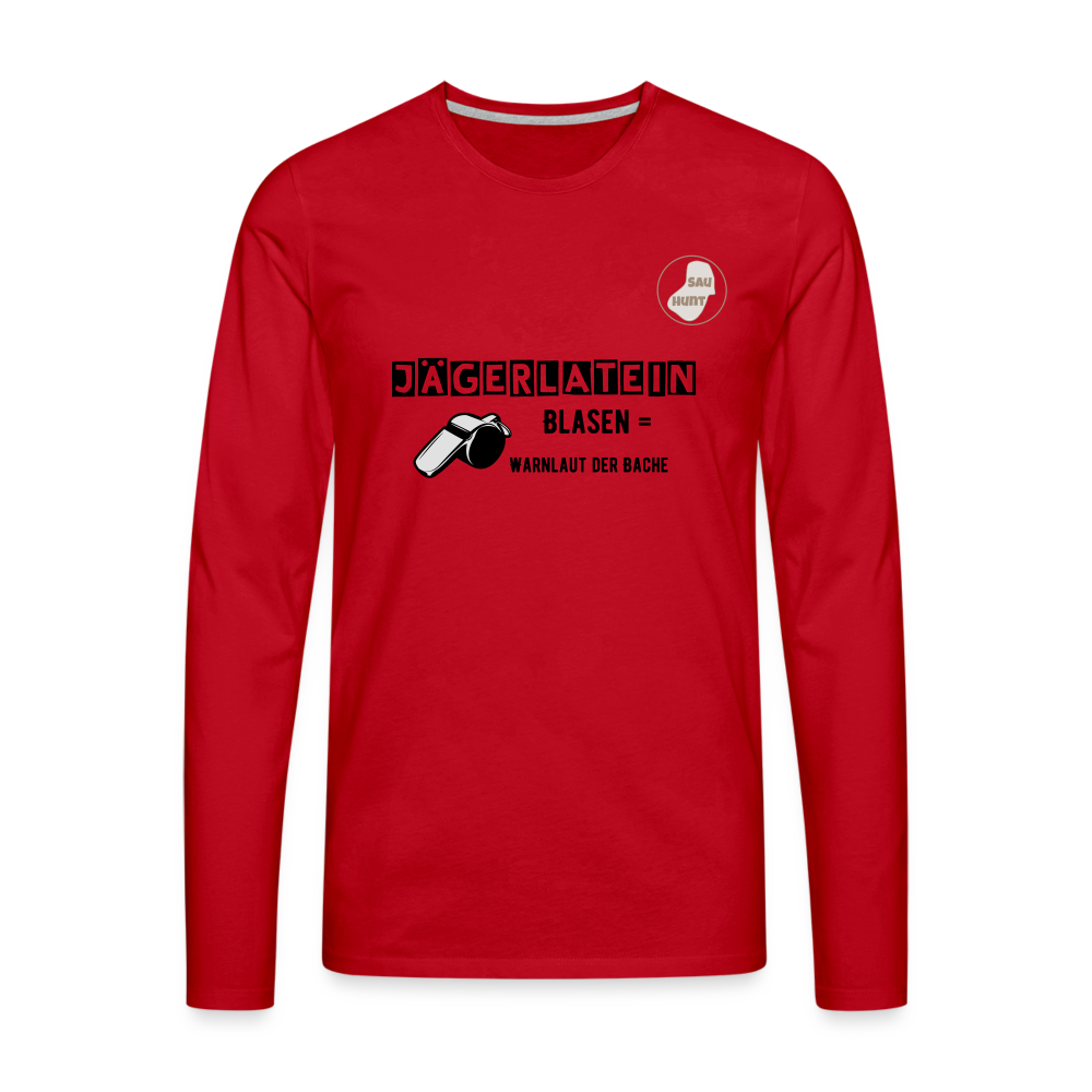 Jagdlangarmshirt - Blasen - Rot
