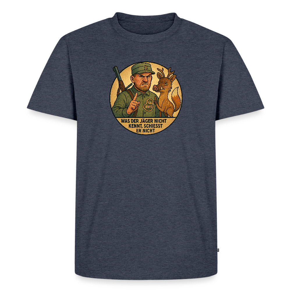 Fun Shirt - Was der Jäger nicht kennt - Jeansblau 