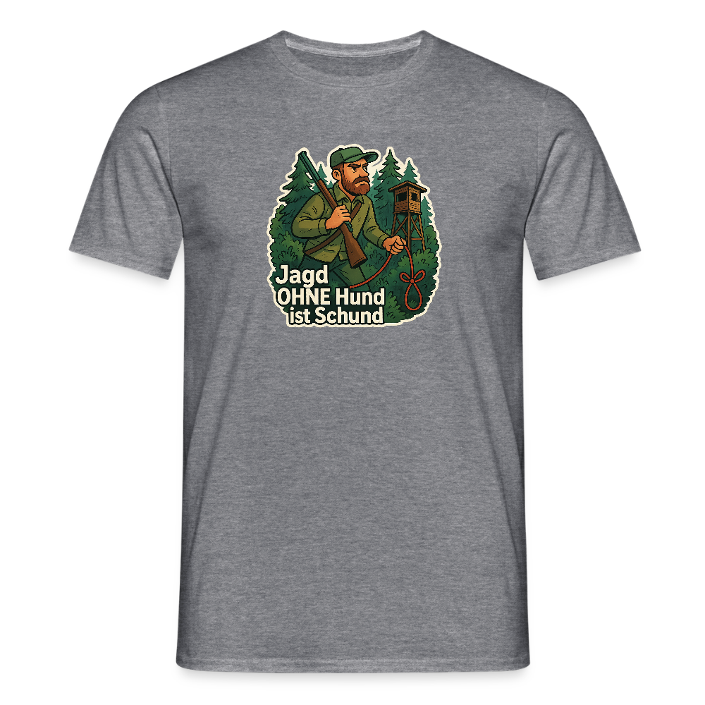 Fun Shirt - Jagd ohne Hund - Graphit meliert