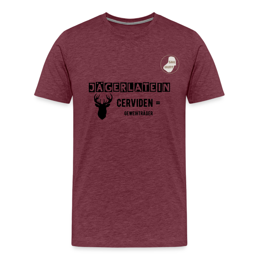 Jagdshirt - Cerviden - Bordeauxrot meliert