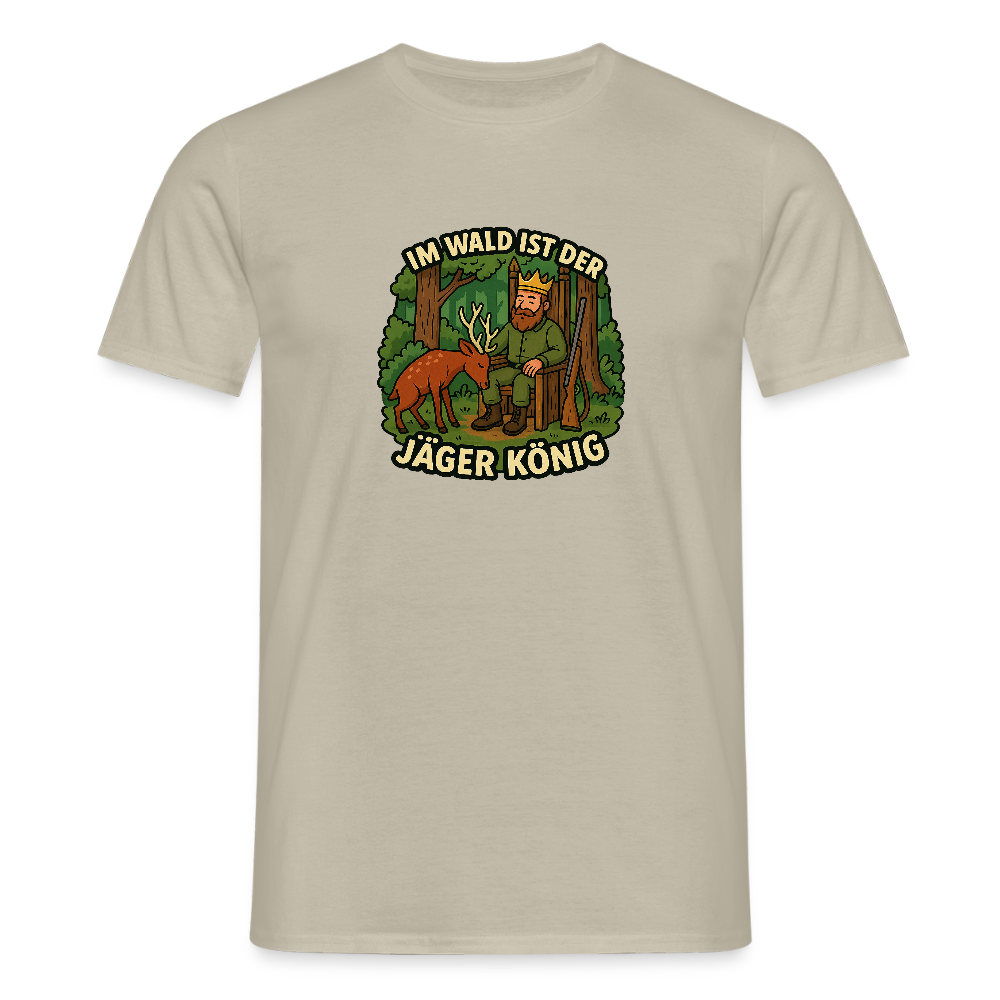 Fun Shirt - Jäger ist König - Sandbeige