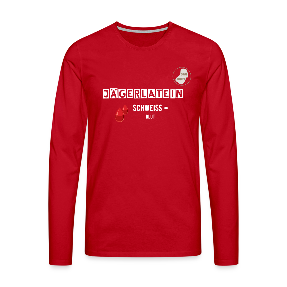 Jagdlangarmshirt - Schweiß - Rot