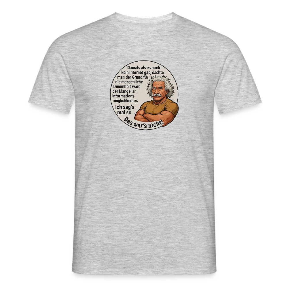 Fun Shirt - Dummheit - Grau meliert