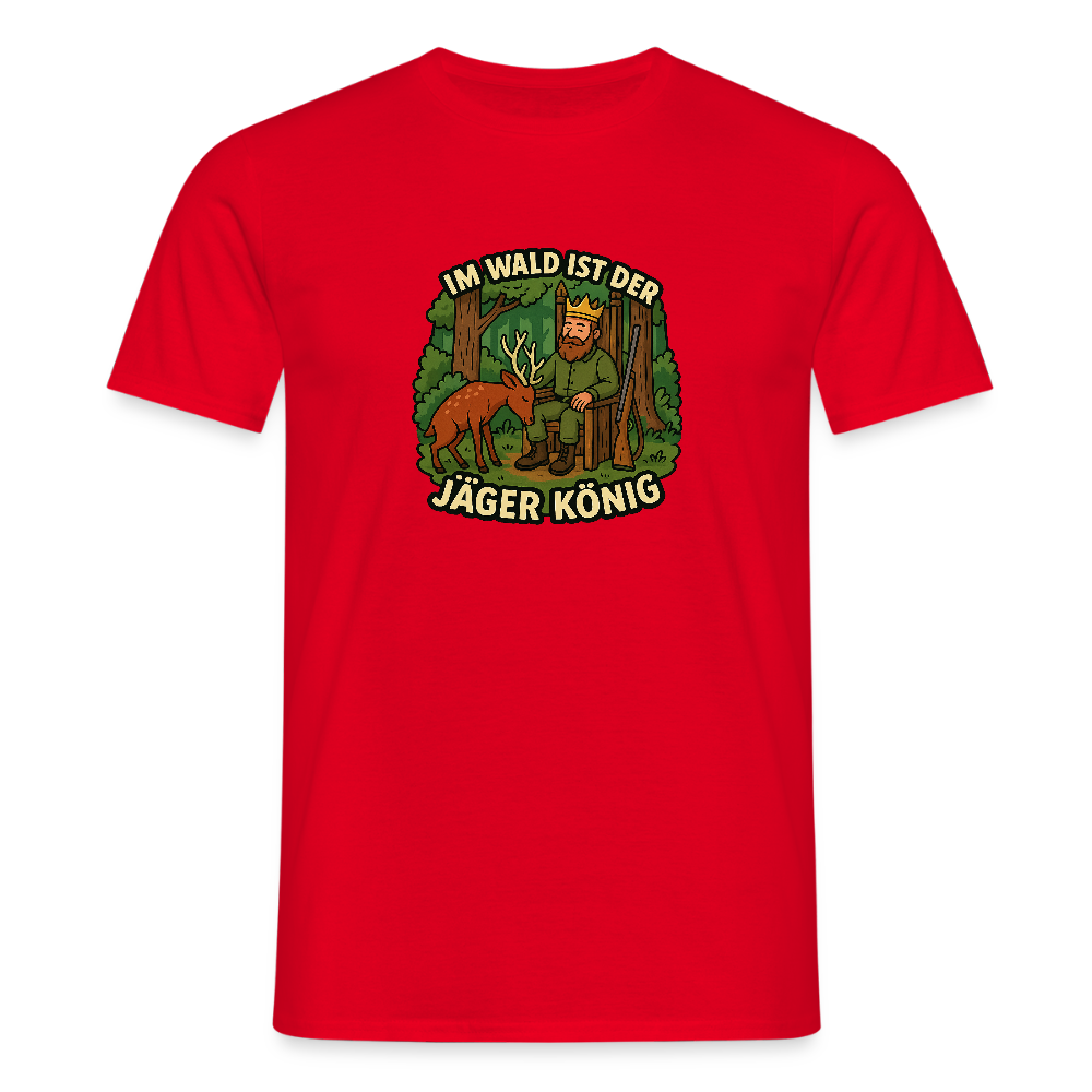 Fun Shirt - Jäger ist König - Rot