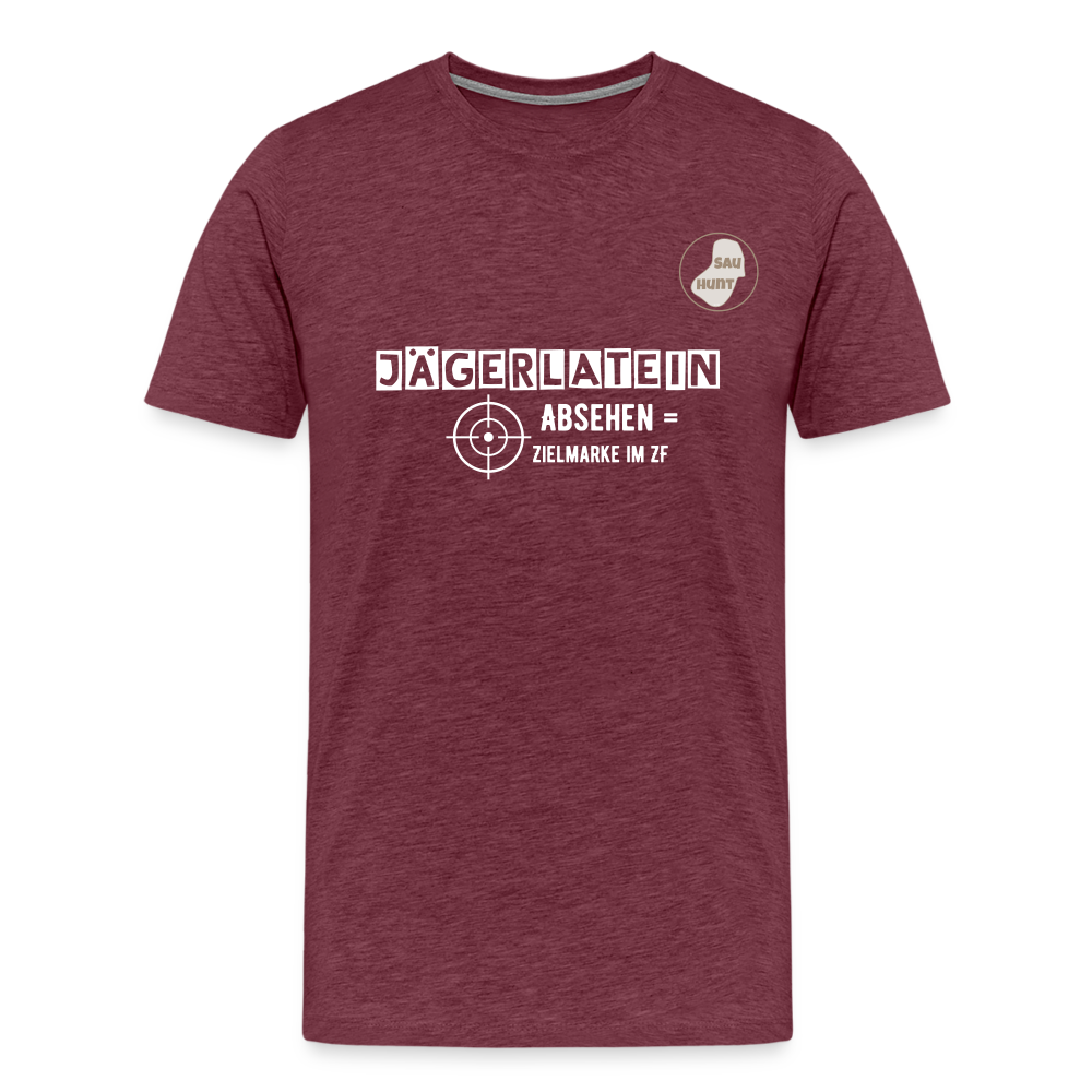 Jagdshirt - Absehen - Bordeauxrot meliert