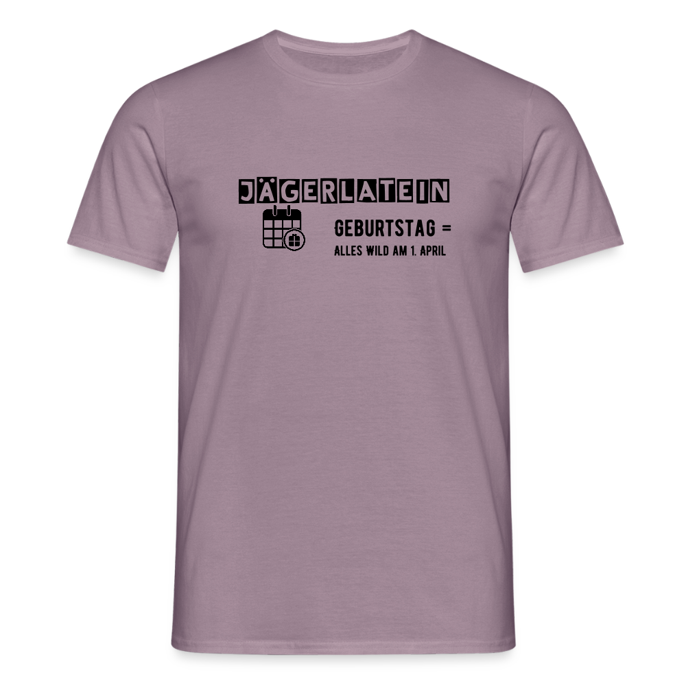 Jagdshirt - Geburtstag - Lilagrau 