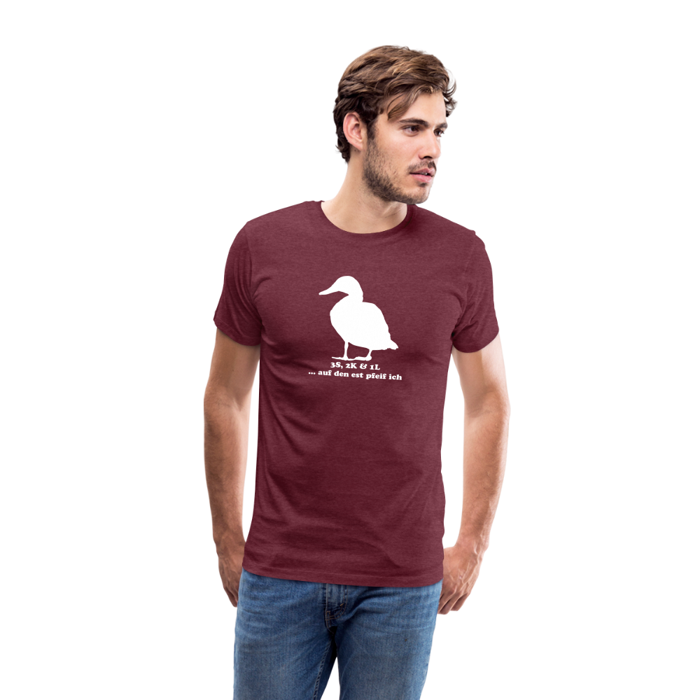 Jagdshirt - Schwimmenten - Bordeauxrot meliert
