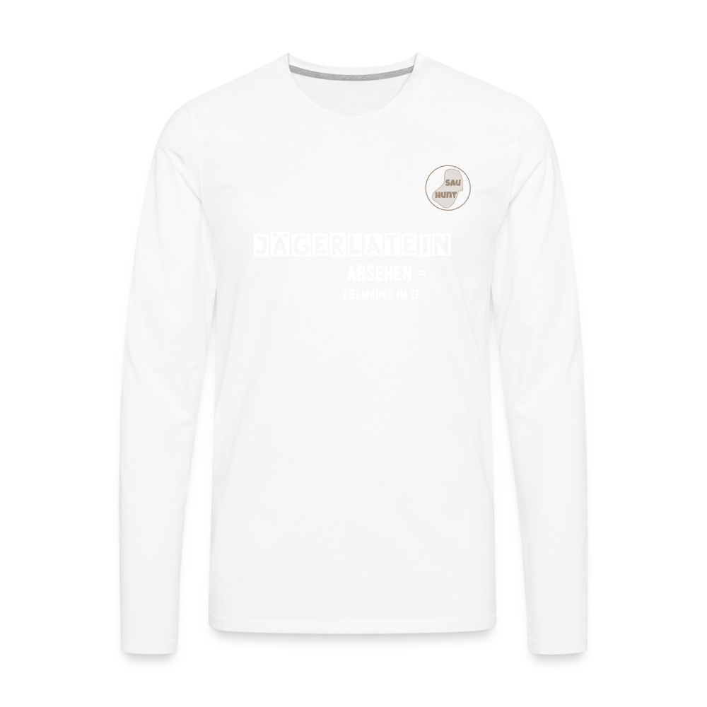 Jagdlangarmshirt - Absehen - Weiß