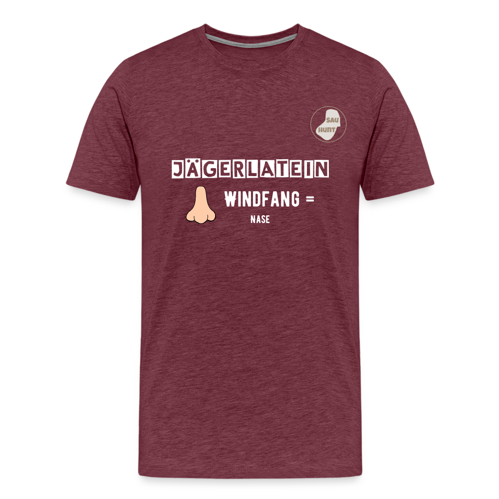 Jagdshirt - Windfang - Bordeauxrot meliert