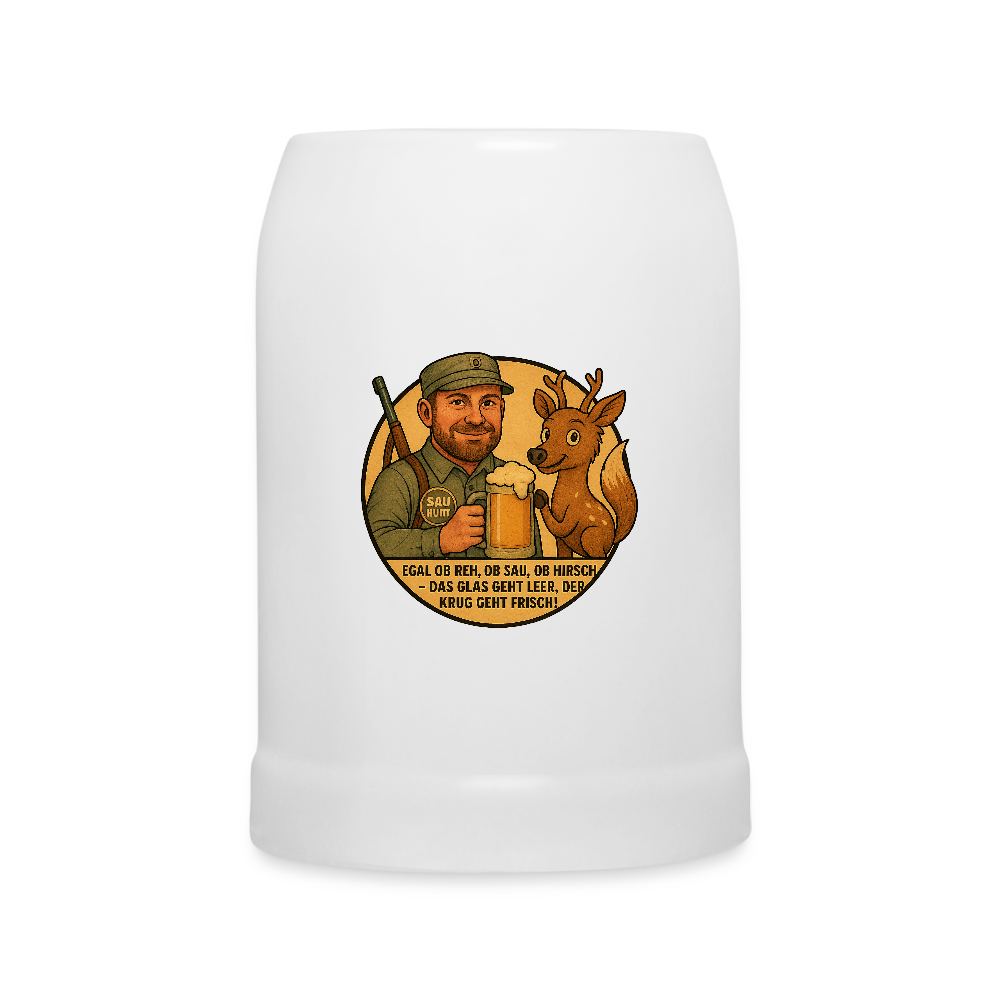 Bierkrug - Krug geht frisch - Weiß
