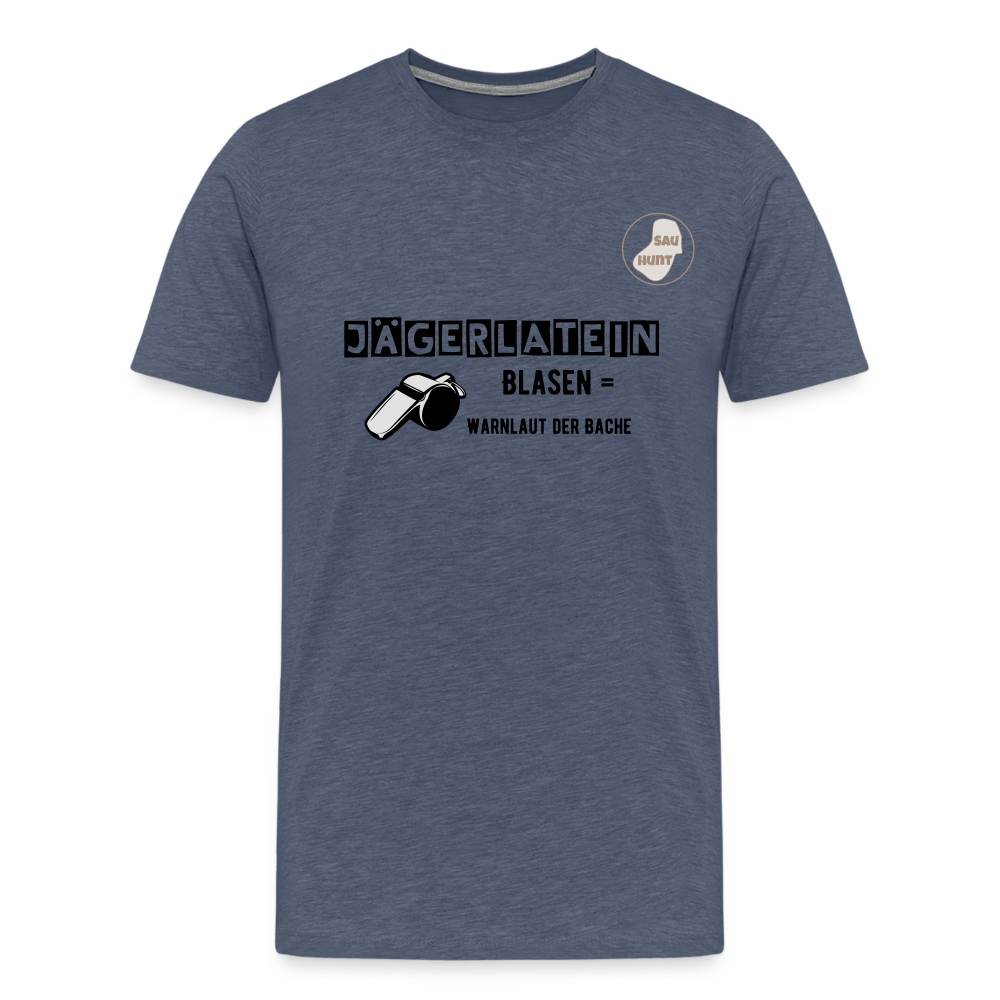 Jagdshirt - Blasen - Blau meliert