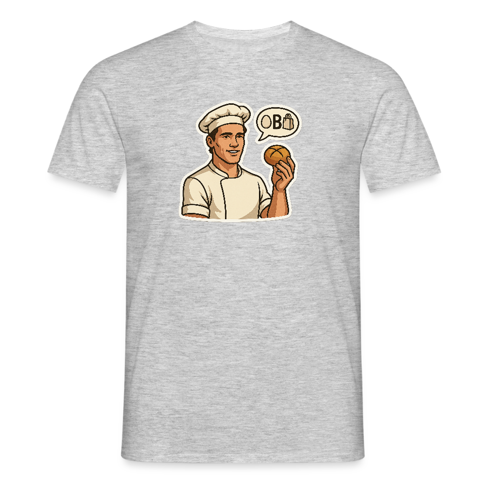 Fun Shirt - Ei B Tasche - Grau meliert