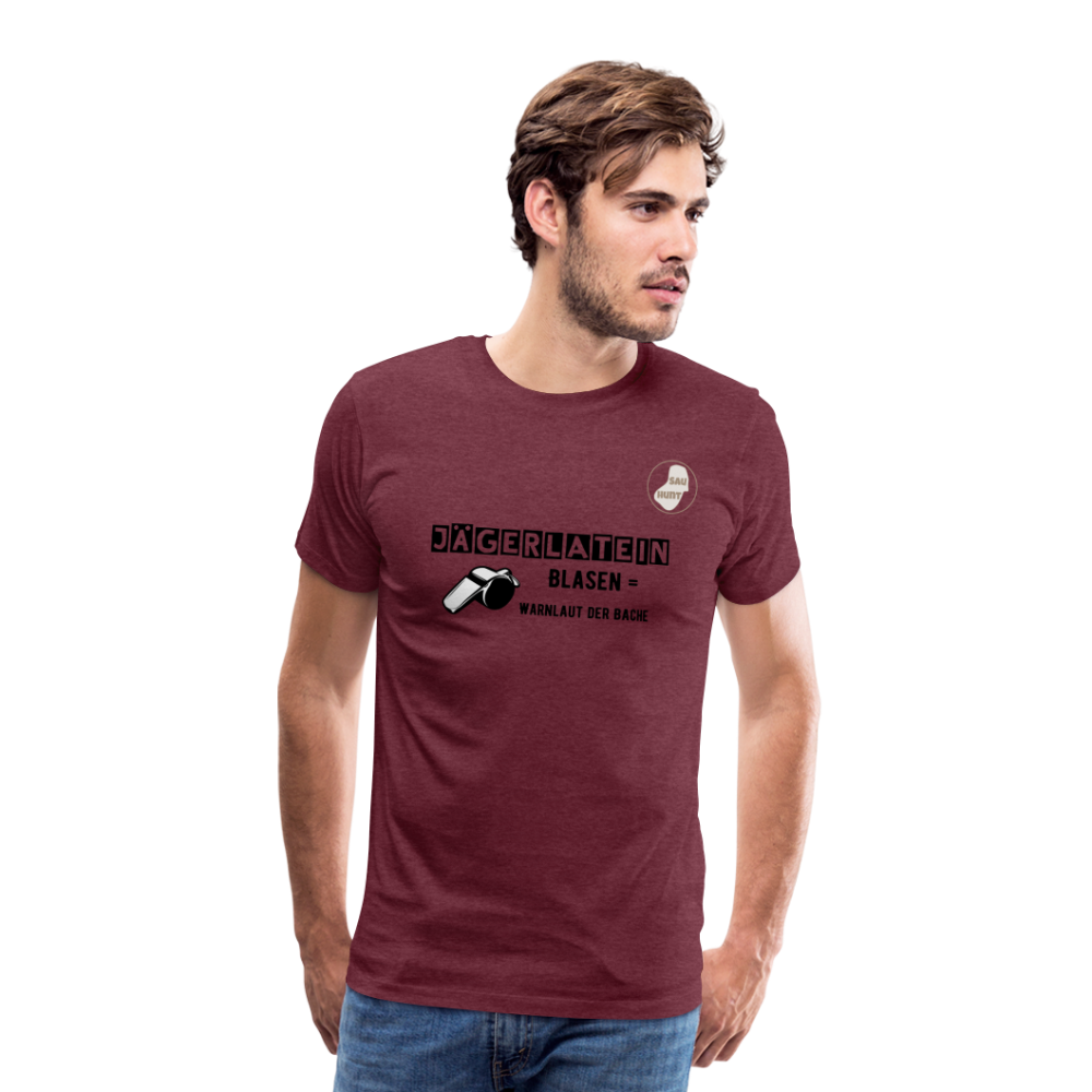 Jagdshirt - Blasen - Bordeauxrot meliert