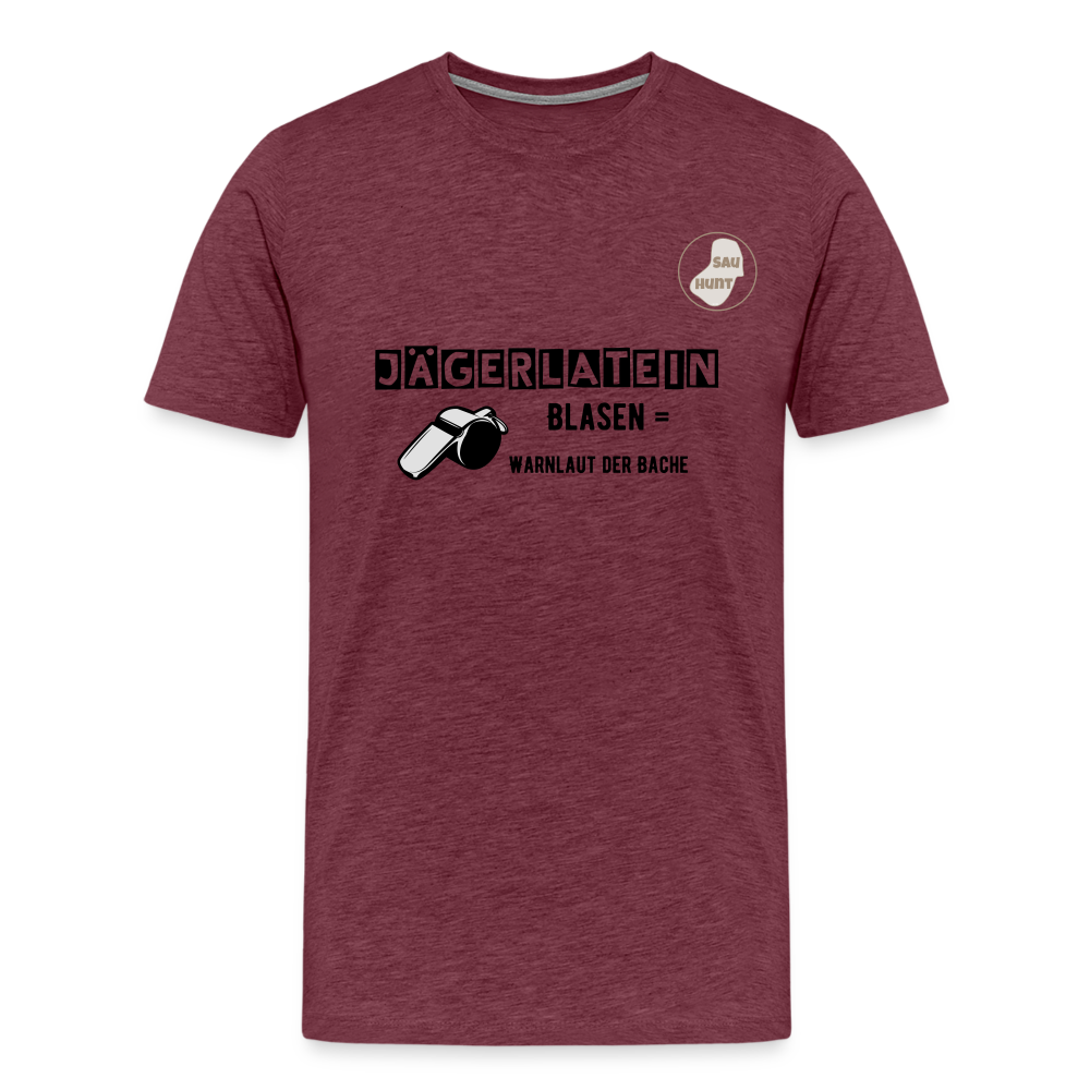 Jagdshirt - Blasen - Bordeauxrot meliert