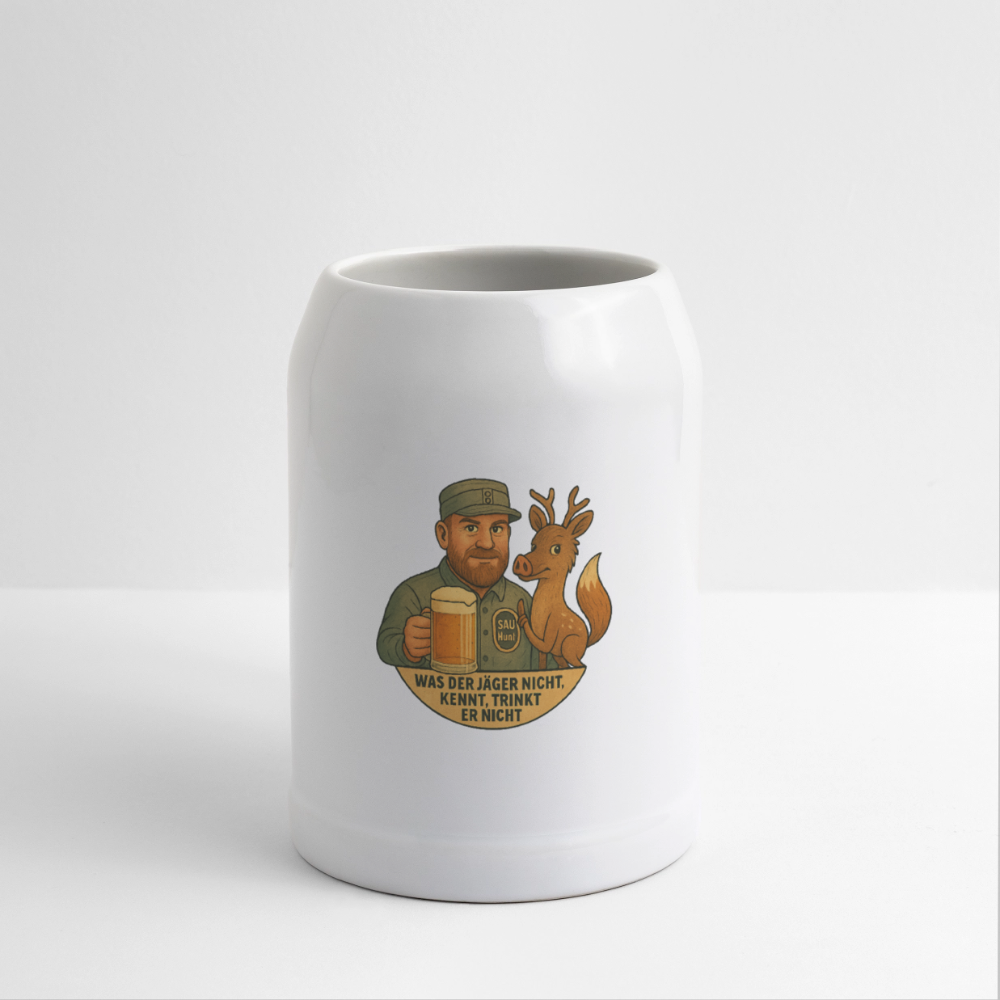 Bierkrug - Trinkt er nicht (Stil 1) - Weiß