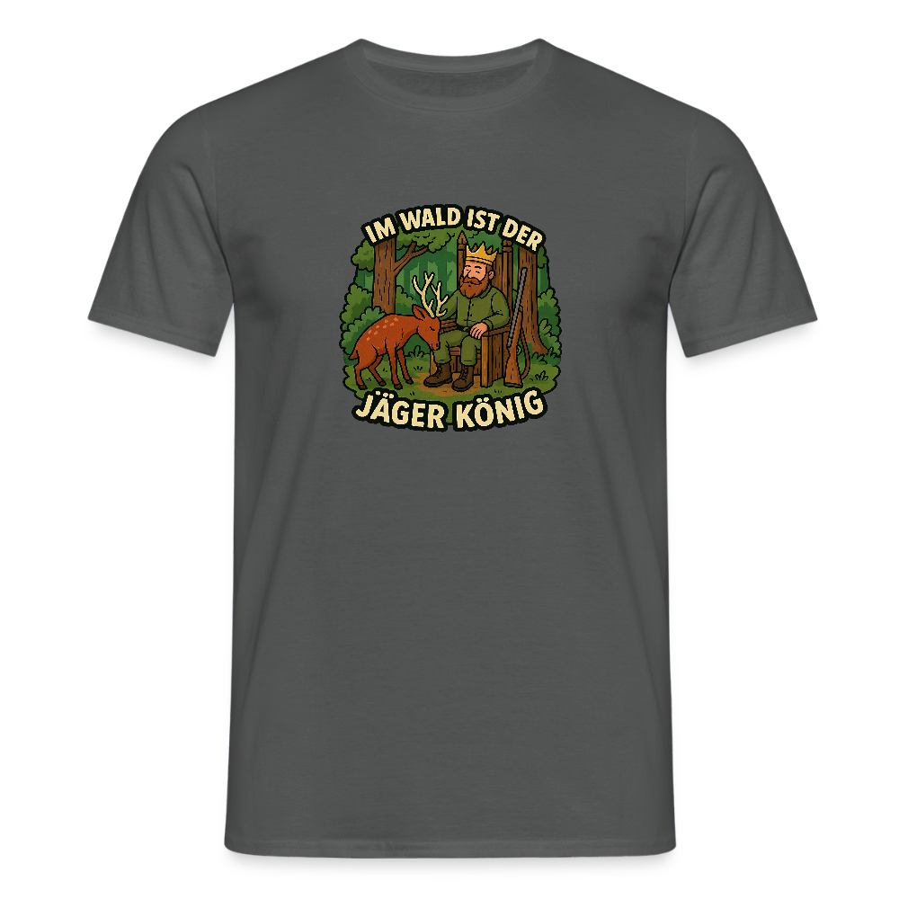 Fun Shirt - Jäger ist König - Anthrazit