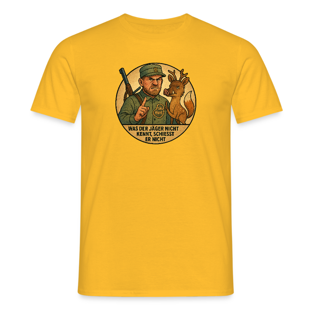 Fun Shirt - Was der Jäger nicht kennt - Gelb