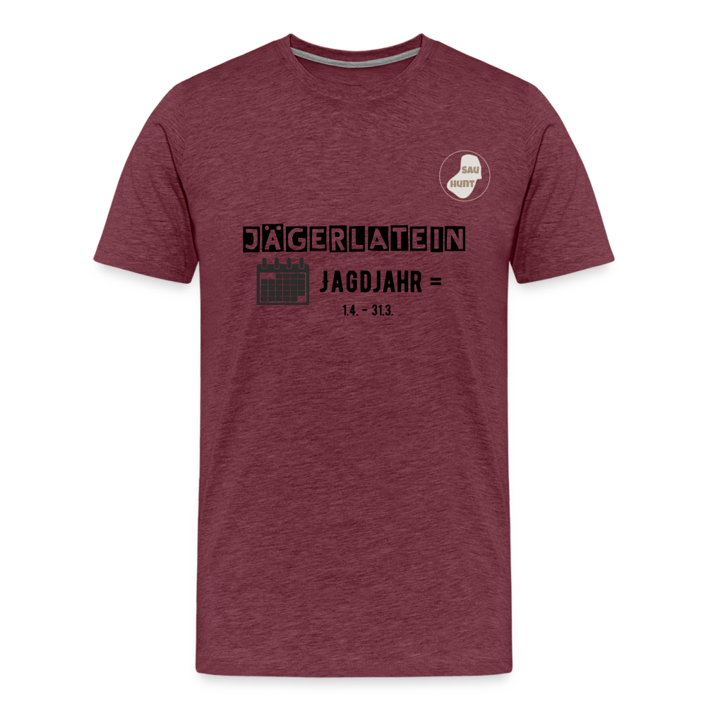 Jagdshirt - Jagdjahr - Bordeauxrot meliert