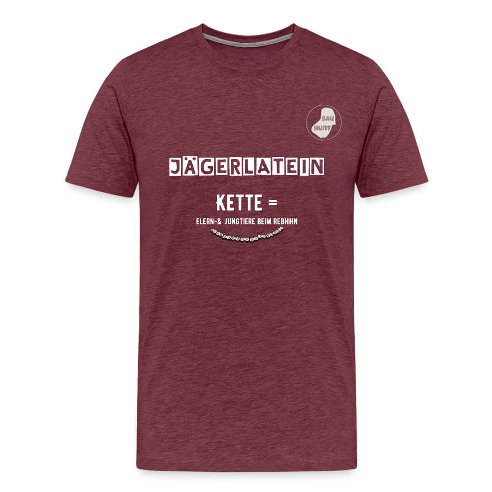 Jagdshirt - Kette - Bordeauxrot meliert