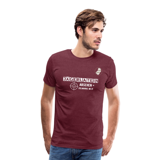 Jagdshirt - Absehen - Bordeauxrot meliert