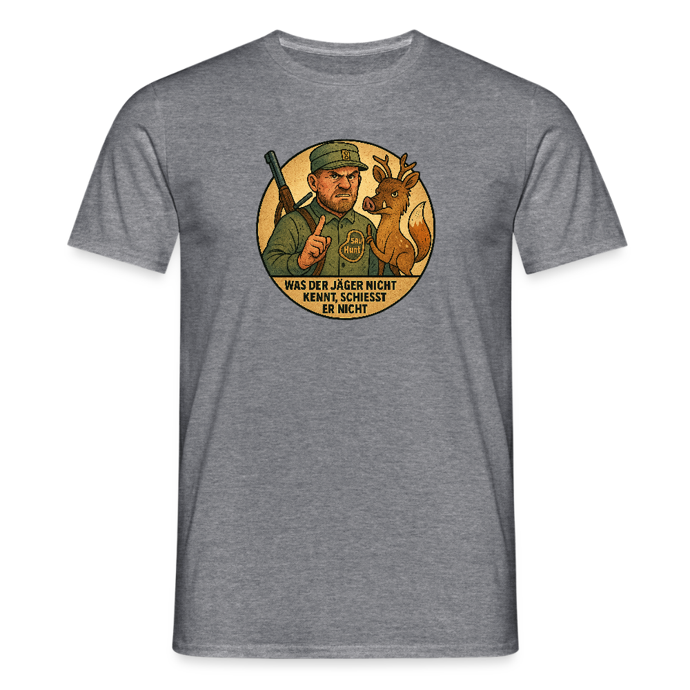 Fun Shirt - Was der Jäger nicht kennt - Graphit meliert