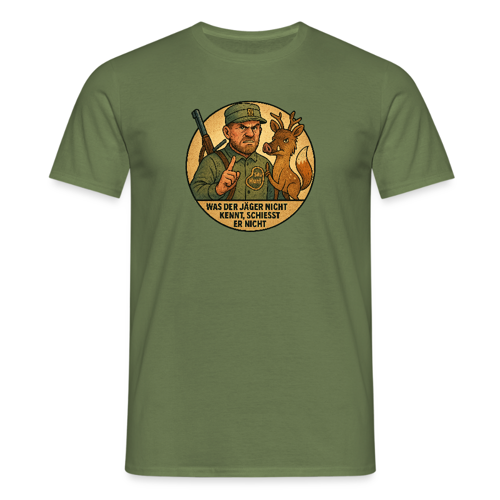 Fun Shirt - Was der Jäger nicht kennt - Militärgrün