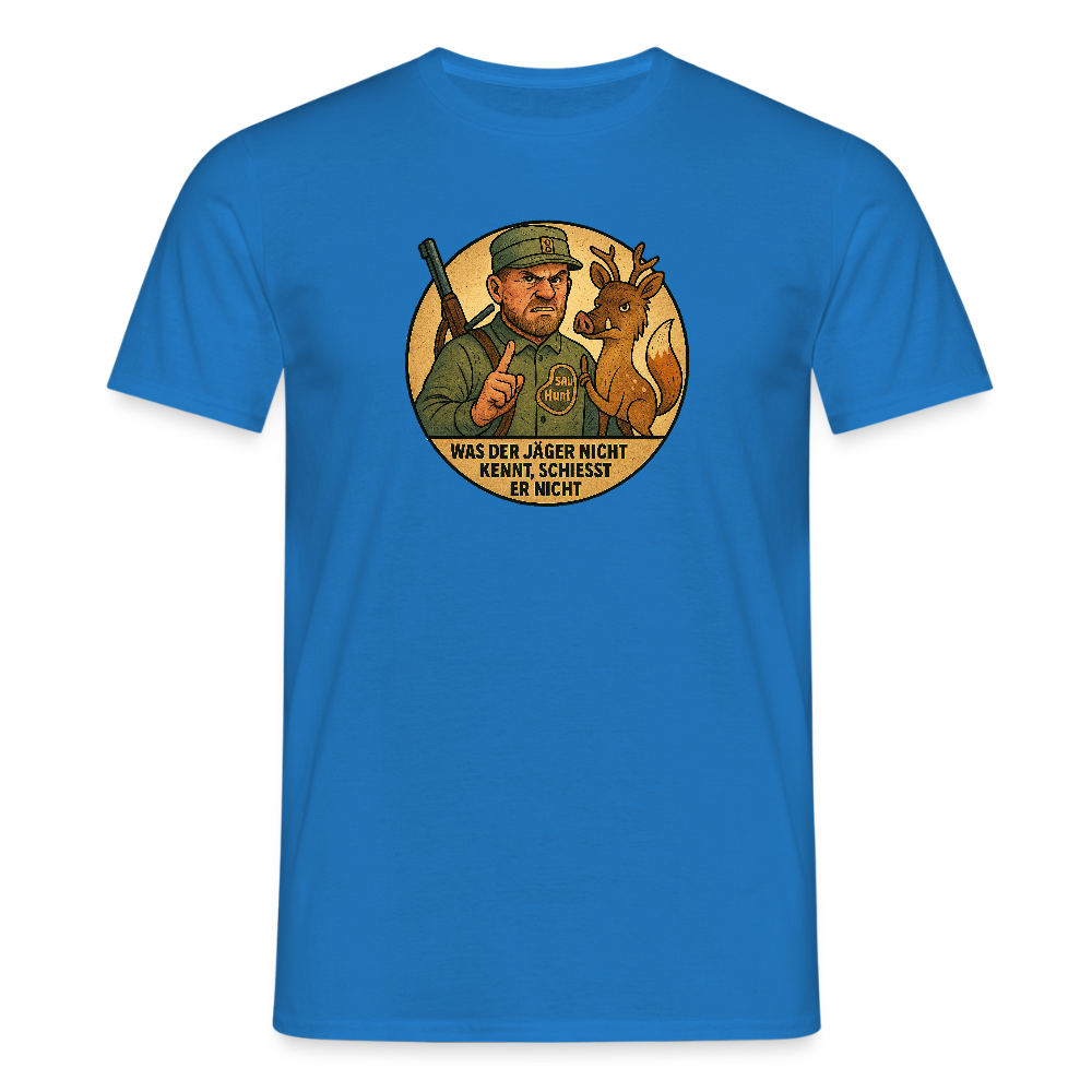 Fun Shirt - Was der Jäger nicht kennt - Royalblau
