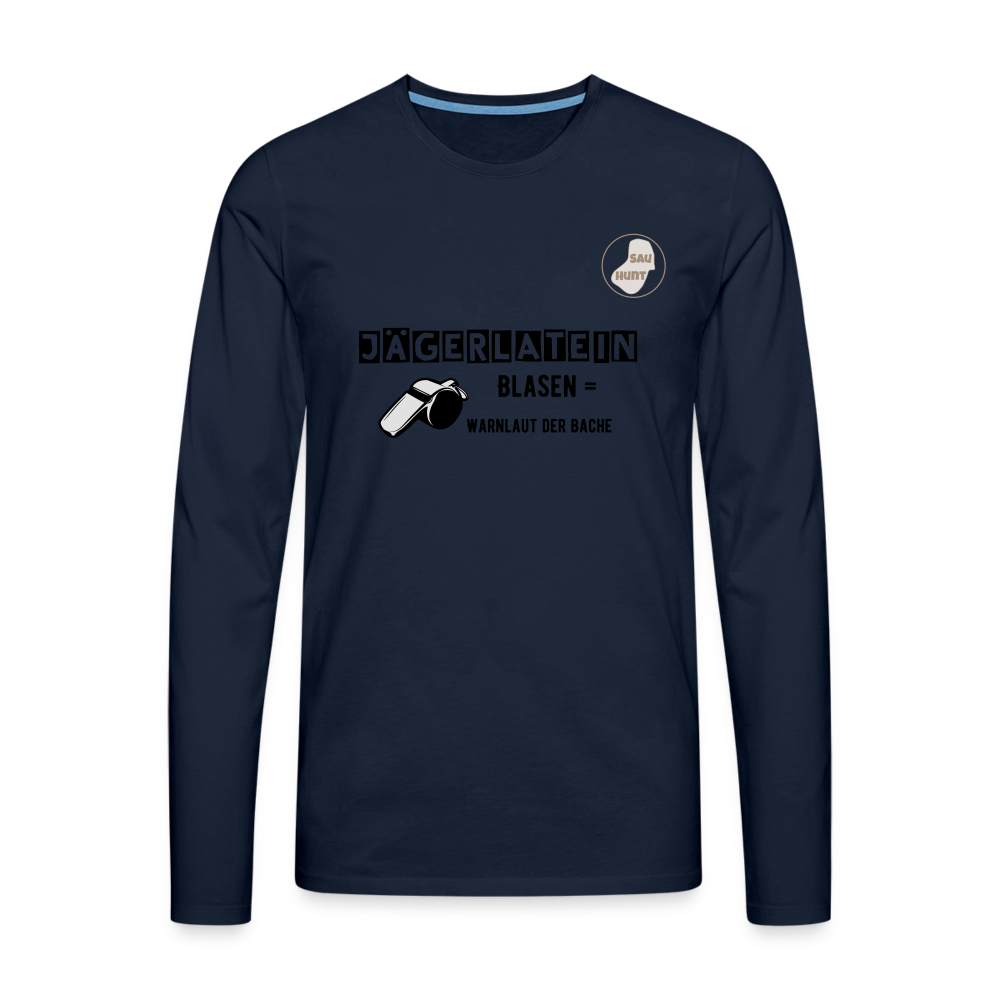 Jagdlangarmshirt - Blasen - Navy