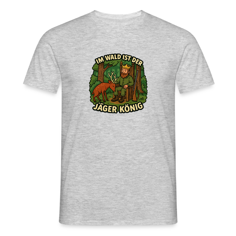 Fun Shirt - Jäger ist König - Grau meliert